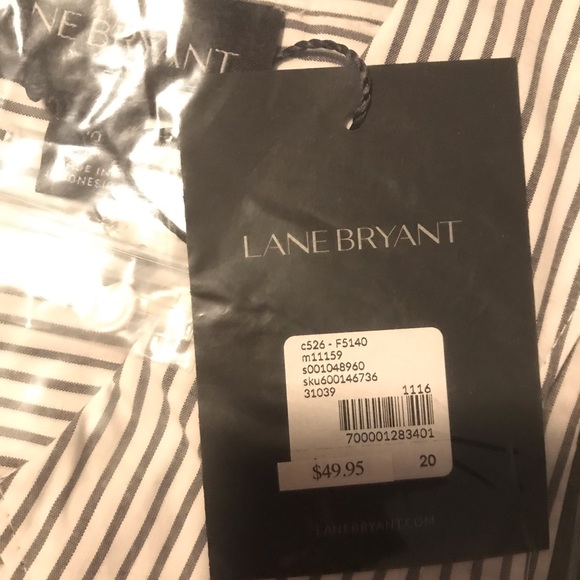 Stripped fitted essential shirt Lane Bryant - Picture 3 of 3